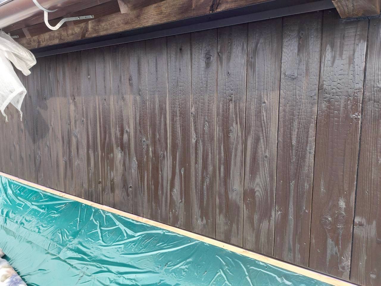 山陽小野田市　蔵のあるお家～板壁塗装～